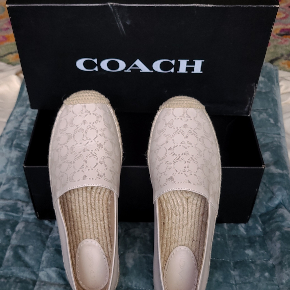 Coach Women's Cream Espadrilles